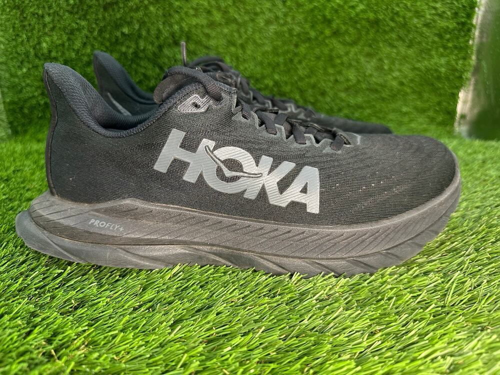 Hoka One One Mach 5 1127894-BBLC Athletic Sneaker Women's 9B Black Jacquard Gym